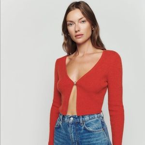 Reformation Angel Cashmere Cropped Cardigan